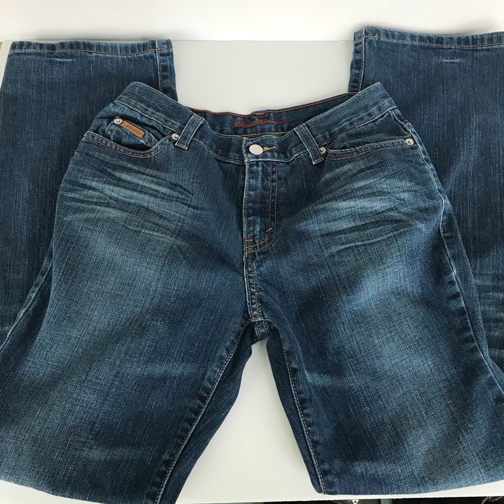 Eddie Bauer stretch bootcut jeans size 4 dark wash